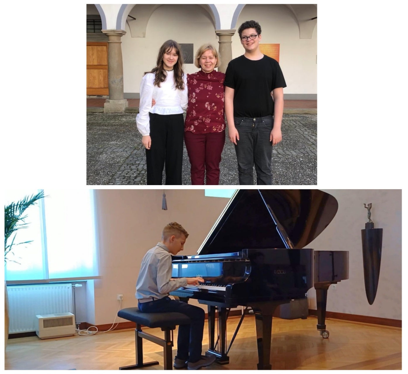 Marija Dvoršak, Bor Janžekovič, Alexander Kaaouana in prof. Metka Žižek